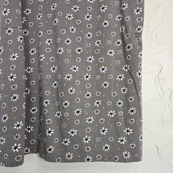 Gudrun Sjödén Floral Jersey Gray White Yellow Dress, XL - Picture 6 of 12